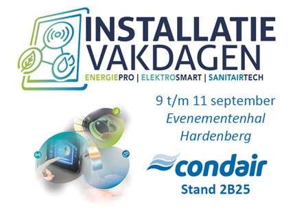 Bezoek Condair B.V. op stand 2B25 tijdens de Installatie Vakdagen in Hardenberg