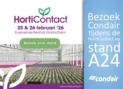Bezoek Condair op stand A24 tijdens de Horticontact 2026