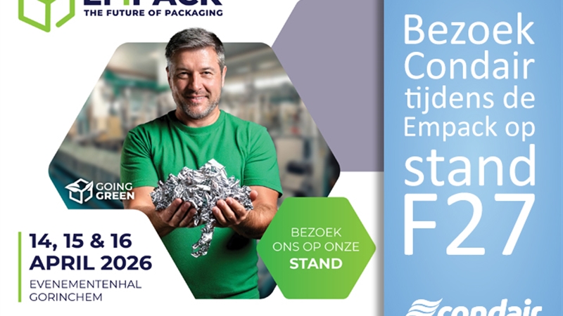 Bezoek Condair op stand F27 tijdens de Empack in Gorinchem